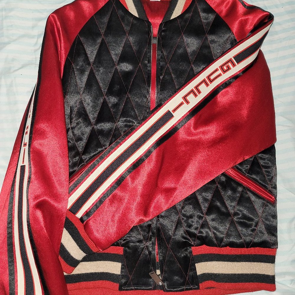 Gucci Reversible acetate bomber jacket -